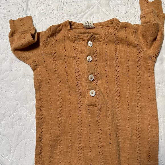 Kate Quinn Organic Pointelle Union Suit Romper 6m - Picture 4 of 6